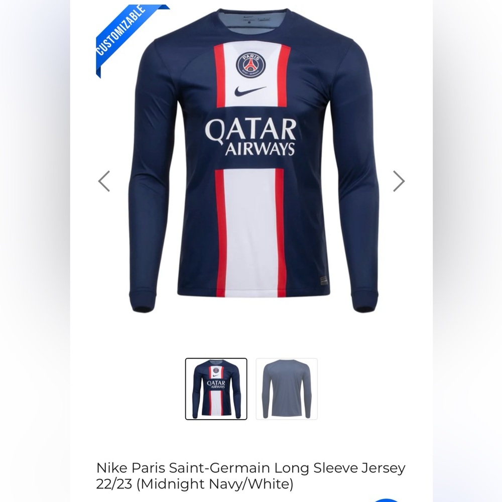 Nike PSG Navy and White Jersey size Medium Men